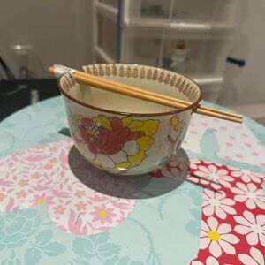 Set of TWO Brand New Ramen Bowls with Chopsticks